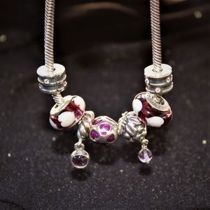 AUTHENTIC PANDORA Wine Lovers Bracelet with Charms